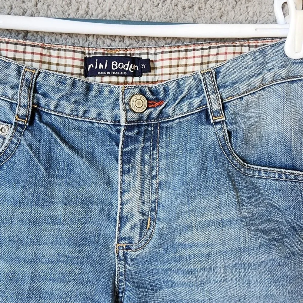 Mini Boden Blue Denim‎ Stretch Waist Jeans Youth Size 2Y 100% Cotton
